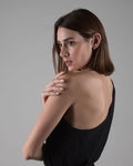 Vestido midi de punto milano manga larga negro para mujer - Velora