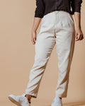Pantalón culotte fluido color gris piedra para mujer - Velora
