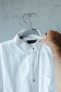 Camiseta essential de algodón Pima color blanco roto para hombre - Velora